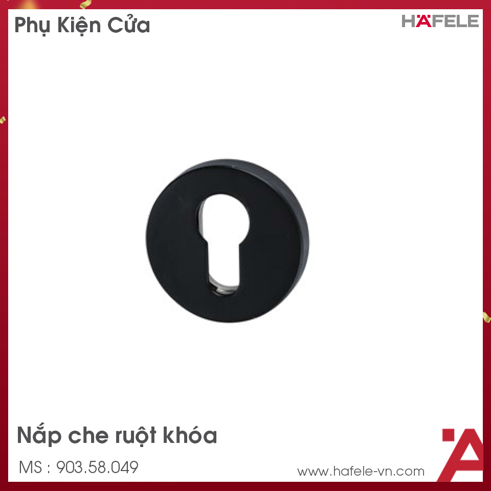 Nắp Che Ruột Khóa Tròn Hafele 903.58.049