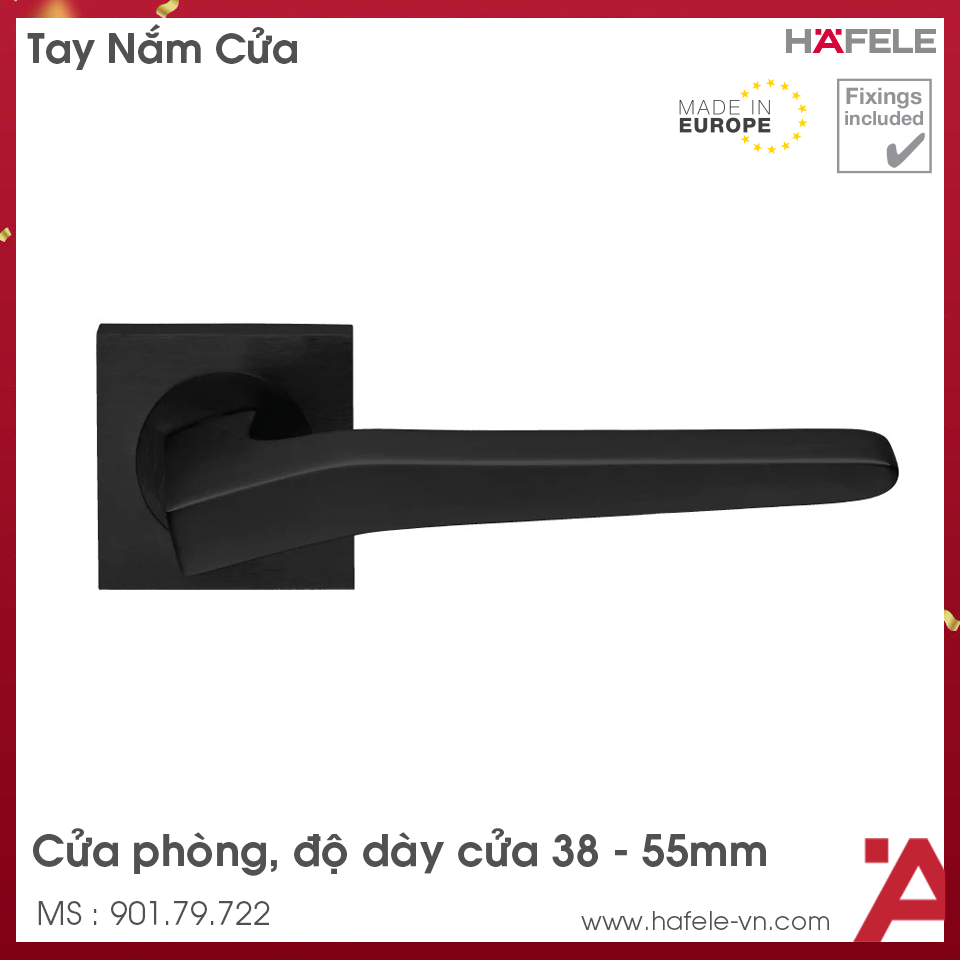 Tay Nắm Gạt Cửa Phòng Preso Hafele 901.79.722