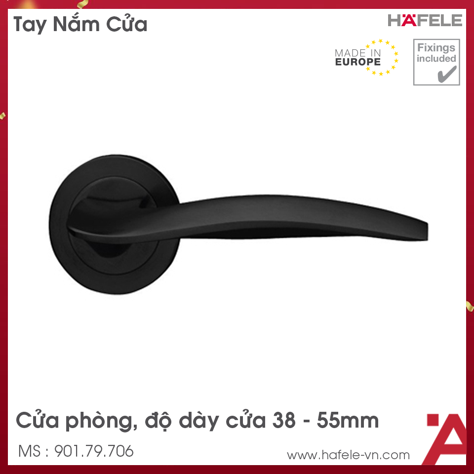Tay Nắm Gạt Cửa Phòng Wind Hafele 901.79.706