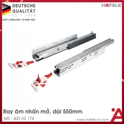 Ray Âm EPC Evo 550mm Nhấn Mở Hafele 433.32.176