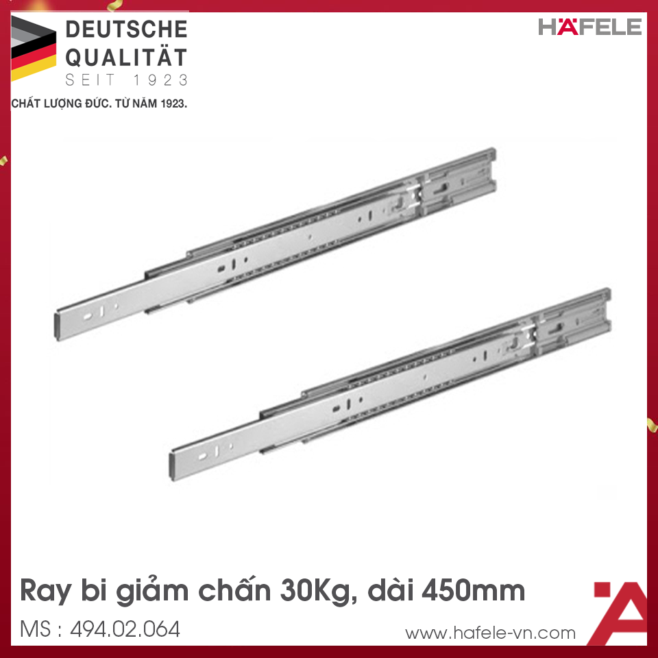 Ray Bi Giảm Chấn 450mm Hafele 494.02.064