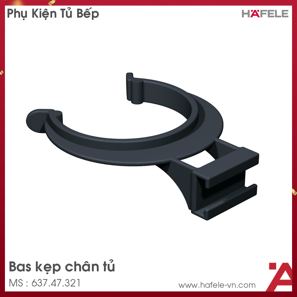 Bas Kẹp Chân Tủ Hafele 637.47.321