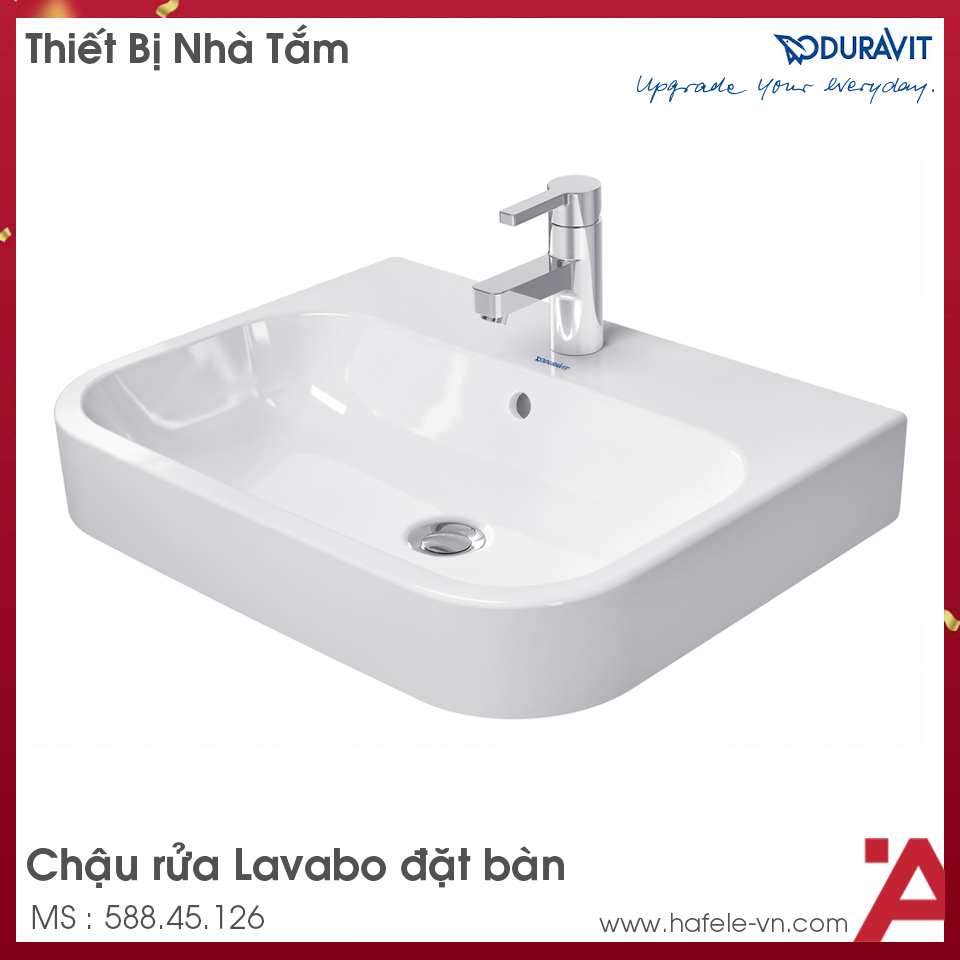 Chậu Rửa Lavabo Đặt Bàn Happy D.2 Hafele 588.45.126