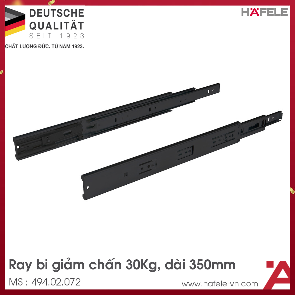 Ray Bi Giảm Chấn 350mm Hafele 494.02.072