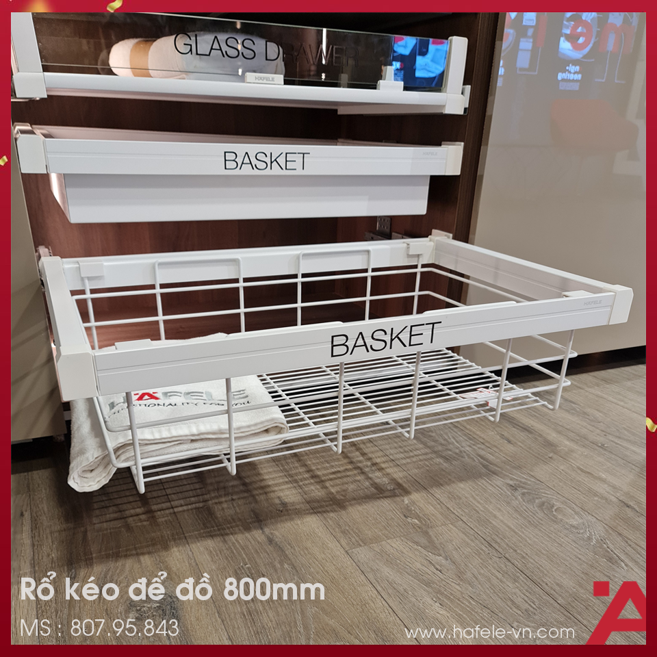 Rổ Kéo Bằng Kim Loại 800mm Hafele 807.95.843
