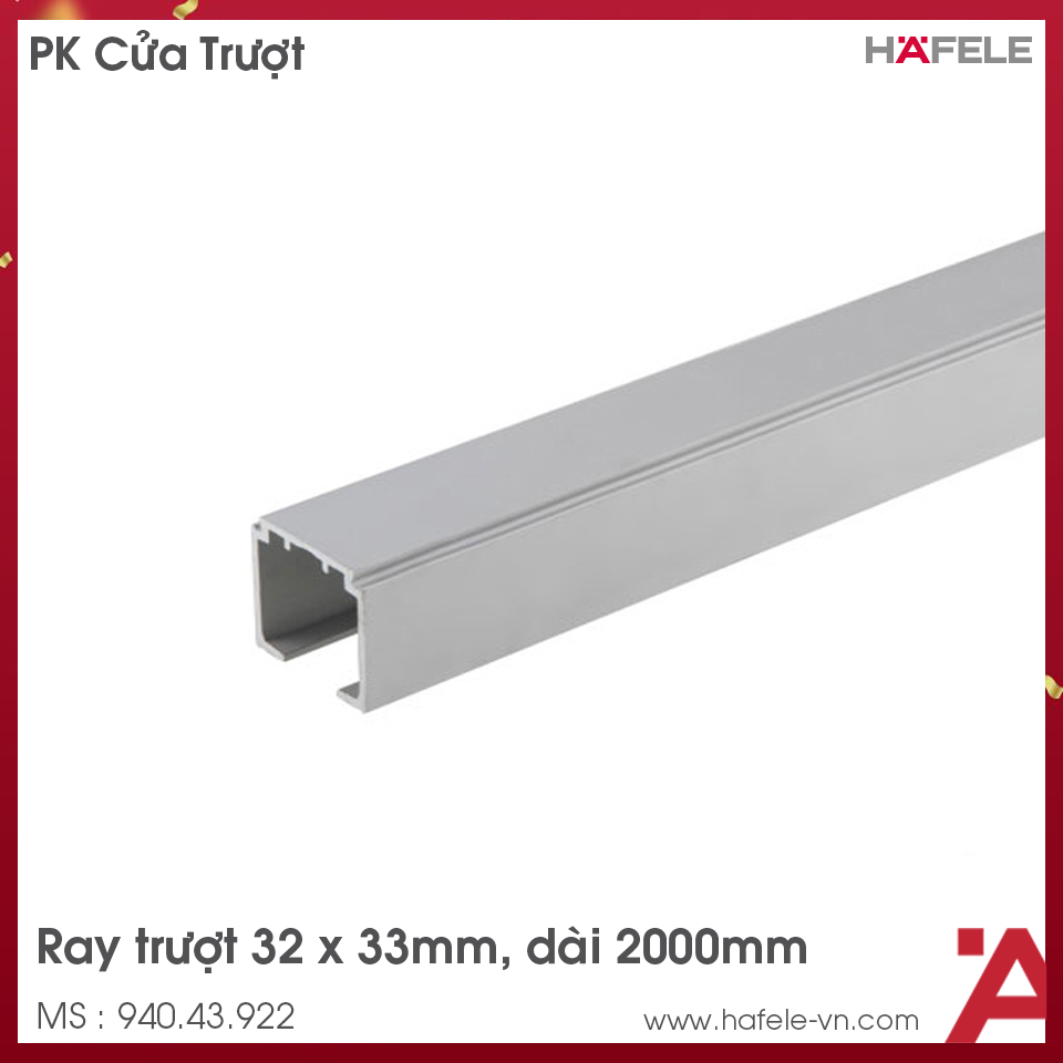 Ray Trượt Đơn 31 x 33mm Hafele 940.43.922