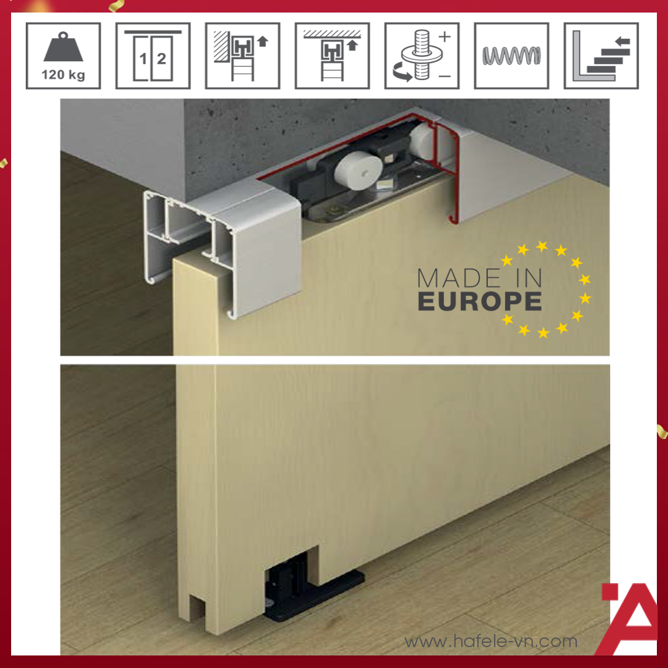 Phụ Kiện Cửa Trượt Slido Classic 120-O Hafele 940.82.253