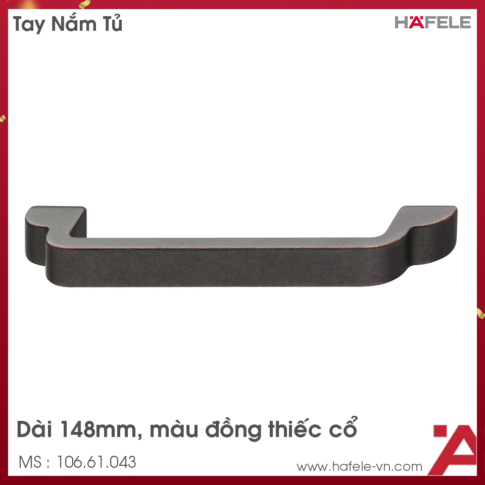 Tay Nắm Tủ 148mm H1530 Hafele 106.61.043