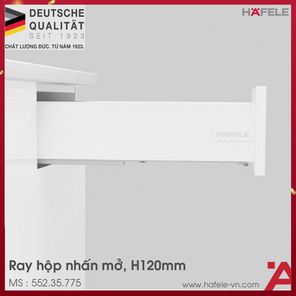 Ray Hộp Alto-S Giảm Chấn H120mm Hafele 552.35.775