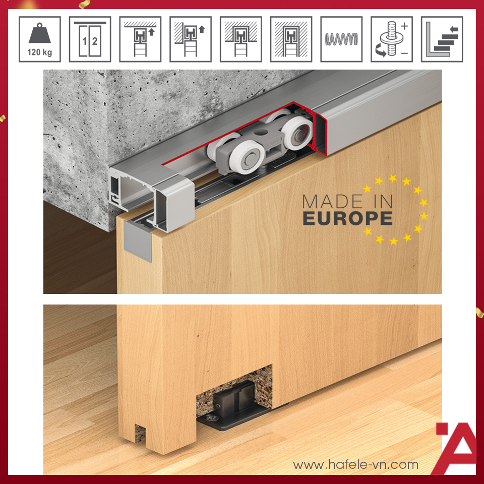 Phụ Kiện Cửa Trượt Slido Classic 120-I Hafele 941.25.045