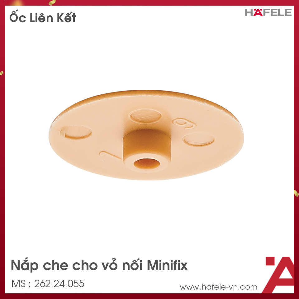 Nắp Che Cho Vỏ Nối Minifix 15 Không Vành Hafele 262.24.055