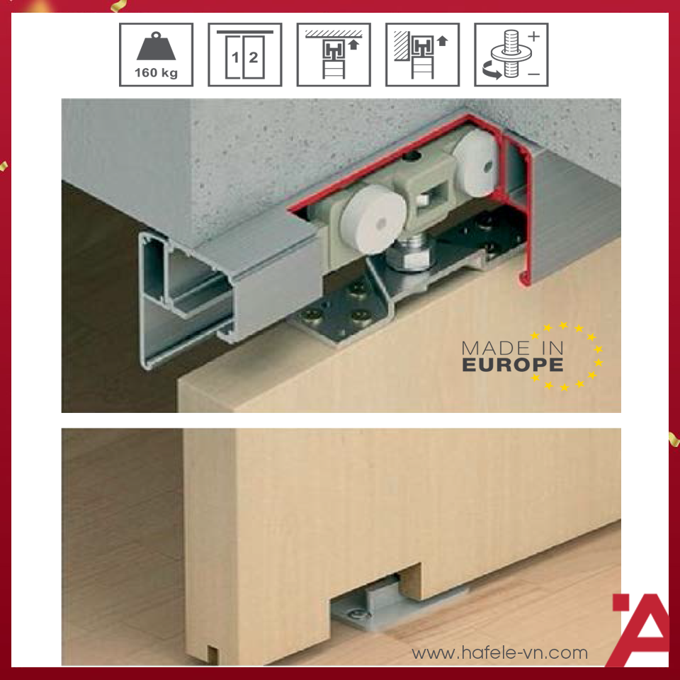 Phụ Kiện Cửa Trượt Slido Classic 160-P Hafele 940.82.256