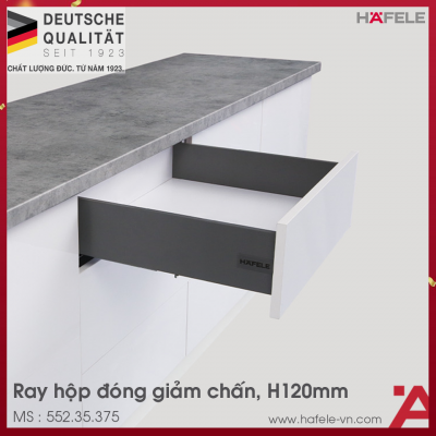 Ray Hộp Alto-S Giảm Chấn H120mm Hafele 552.35.375