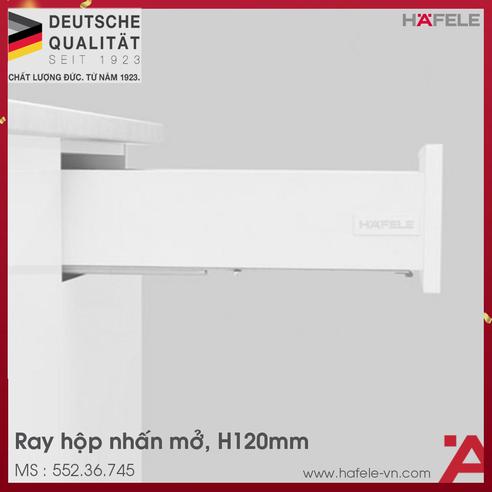 Ray Hộp Alto-S Nhấn Mở H120mm Hafele 552.36.745