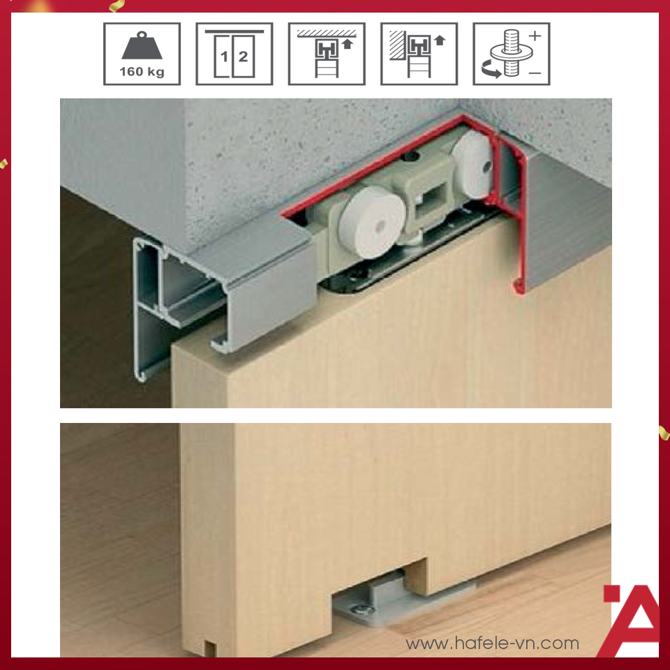 Phụ Kiện Cửa Trượt Slido Classic 160-O Hafele 941.62.006