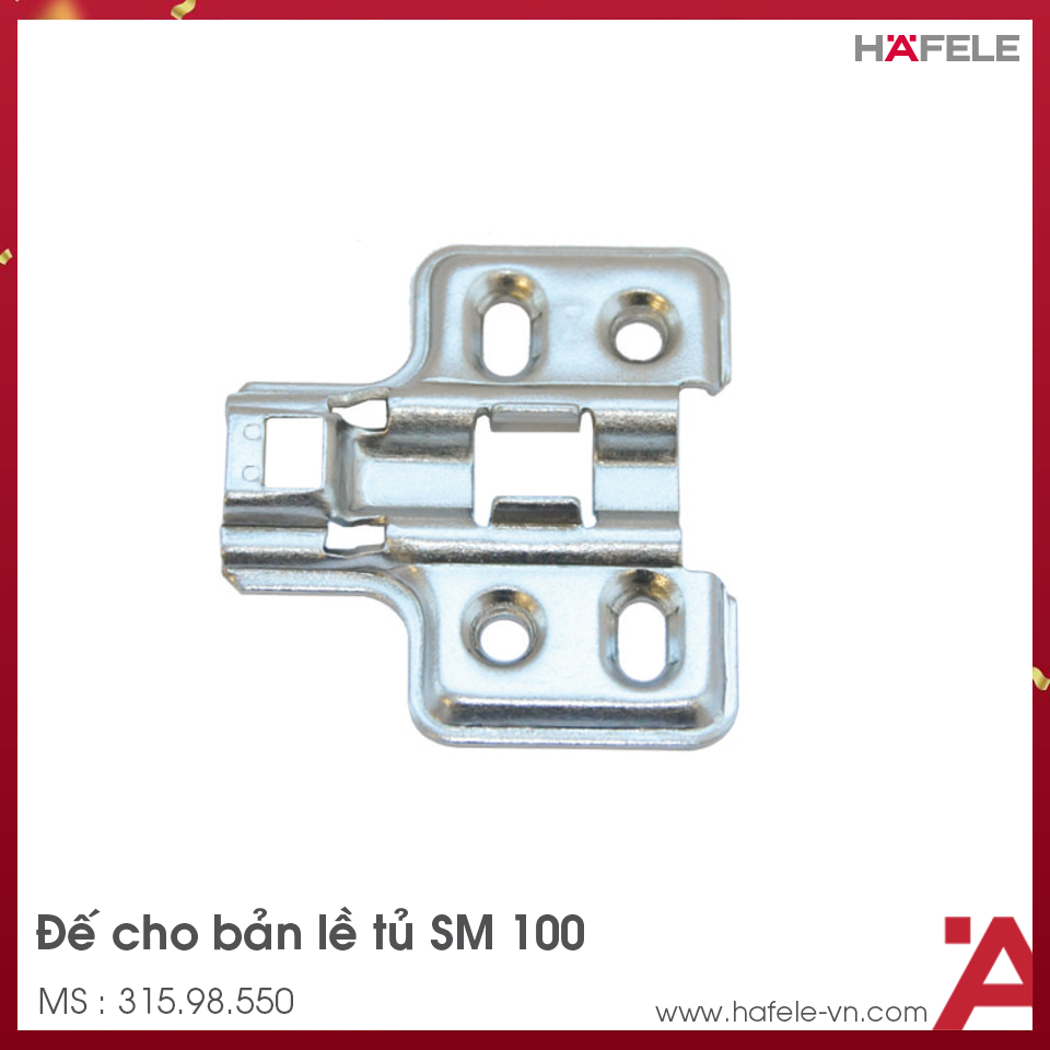 Đế Bản Lề Tủ SM 100 Hafele 315.98.550