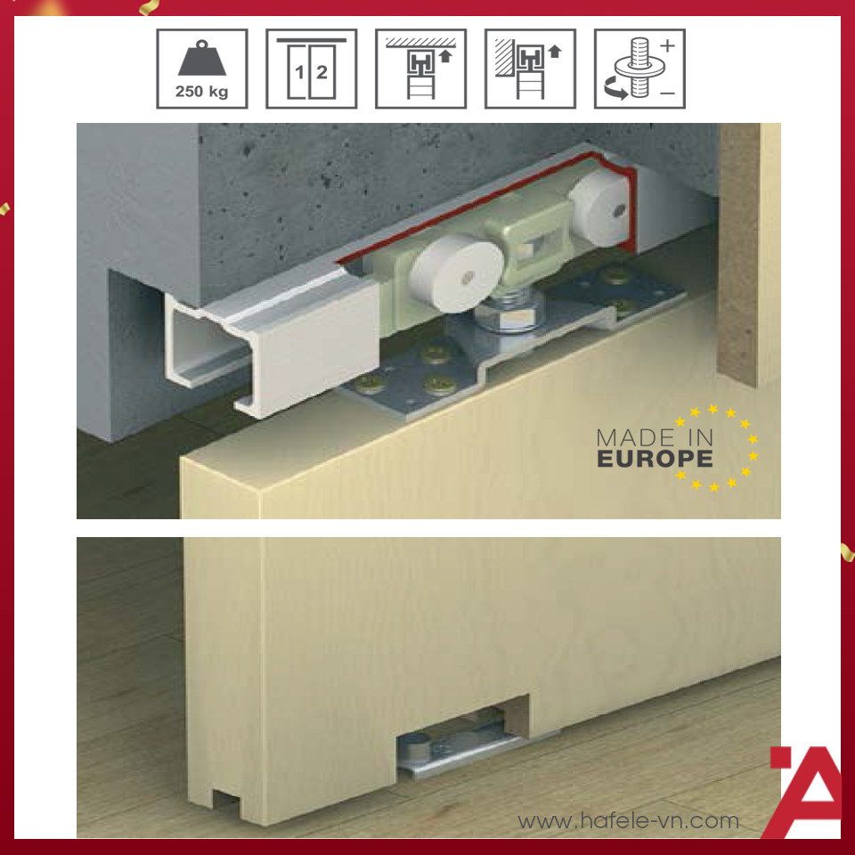 Phụ Kiện Cửa Trượt Slido Classic 250P Hafele 940.82.257