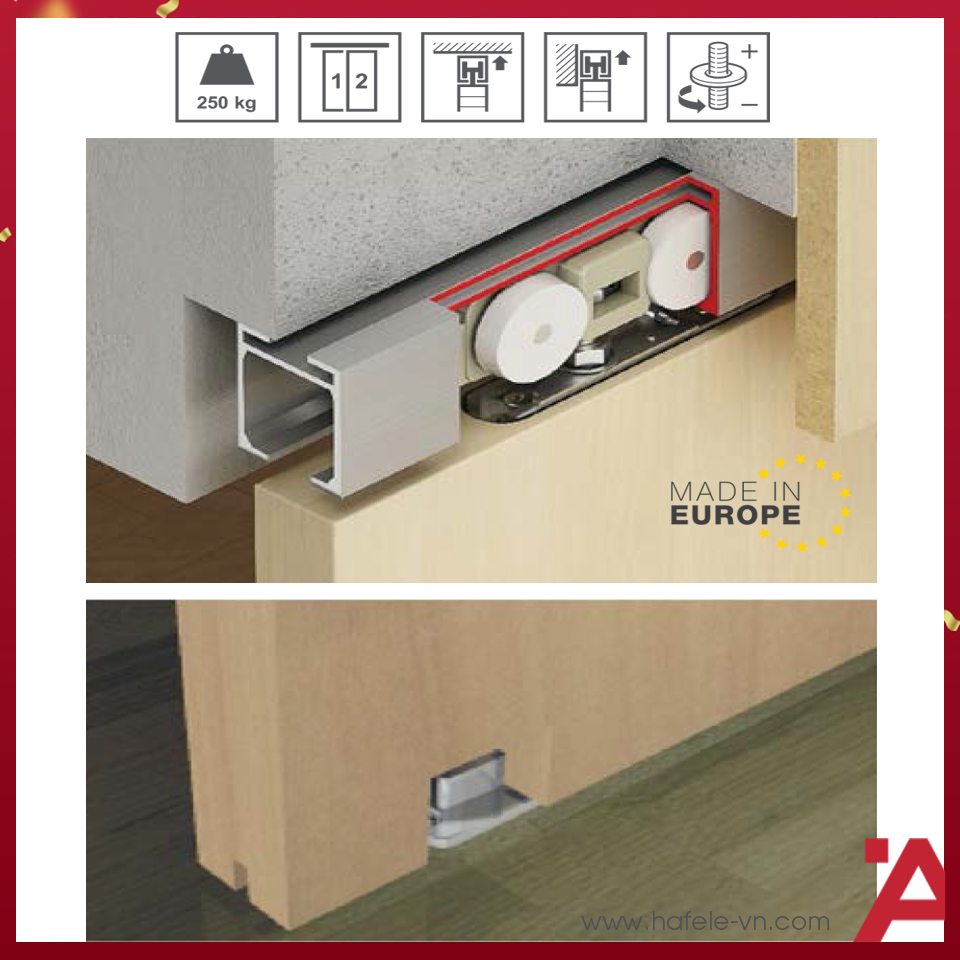 Phụ Kiện Cửa Trượt Slido Classic 250-O Hafele 942.34.003