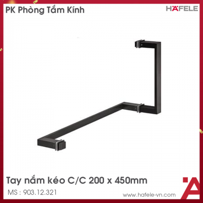 Tay Nắm Phòng Tắm Kính C/C200x450mm Hafele 903.12.321