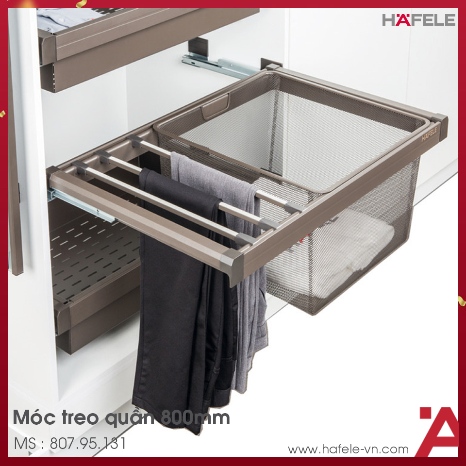 Móc Treo Quần Kèm Giỏ 800mm Hafele 807.95.131