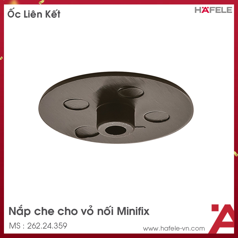 Nắp Che Cho Vỏ Nối Minifix 15 Không Vành Hafele 262.24.359
