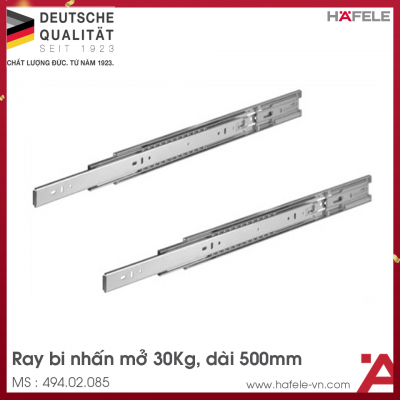 Ray Bi Nhấn Mở 500mm Hafele 494.02.085