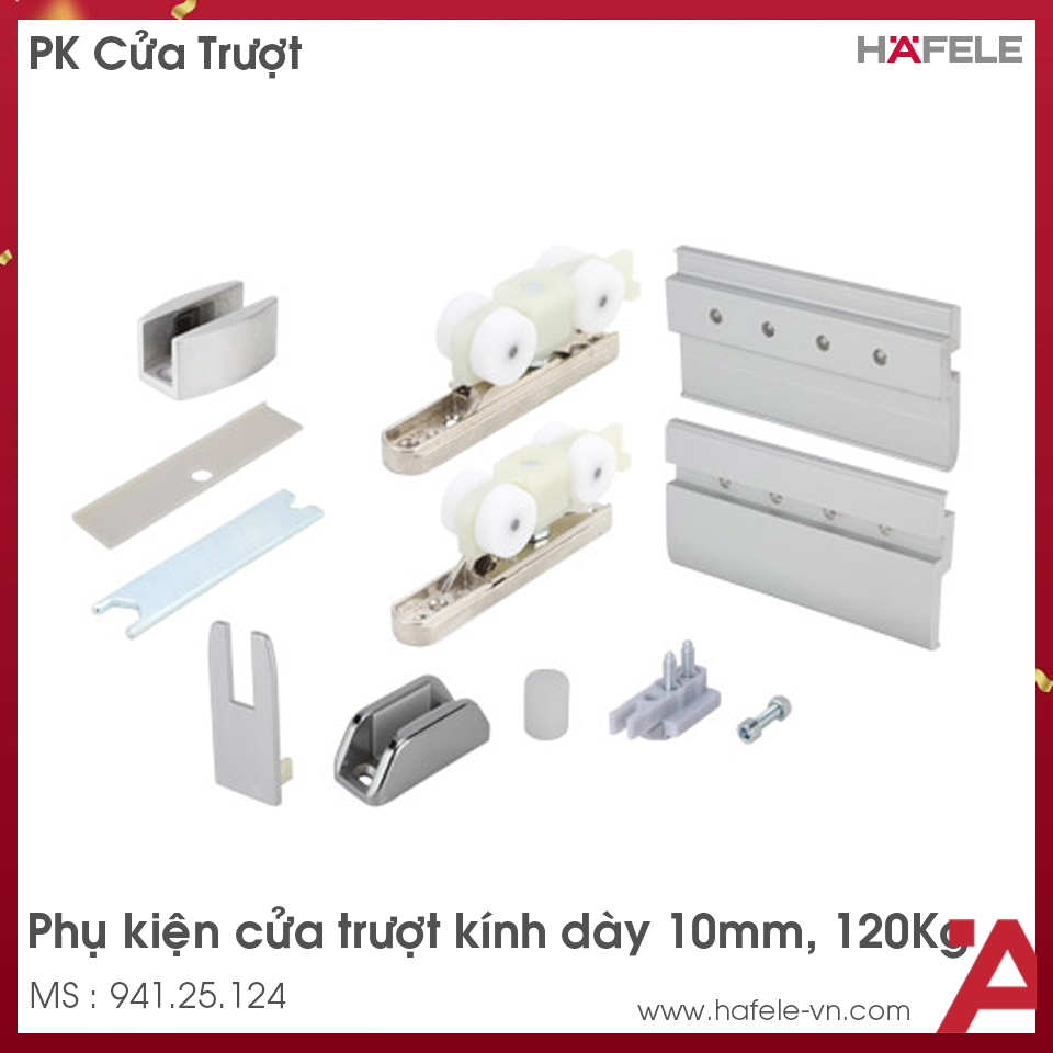 Phụ Kiện Cửa Trượt Kính Slido Classic 120N Hafele 941.25.124