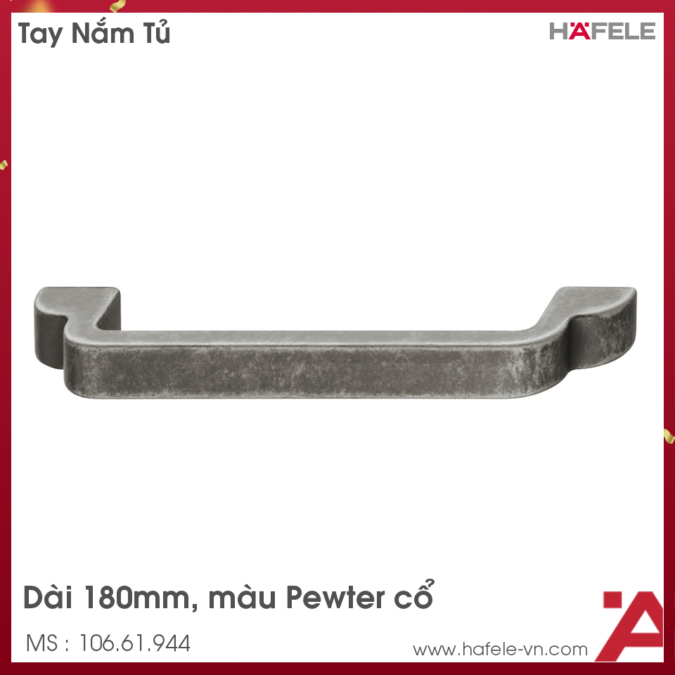 Tay Nắm Tủ 180mm H1530 Hafele 106.61.944