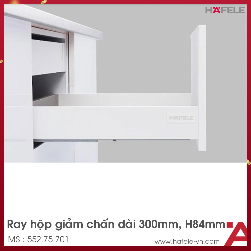 Ray Hộp Alto Giảm Chấn H84mm Hafele 552.75.701