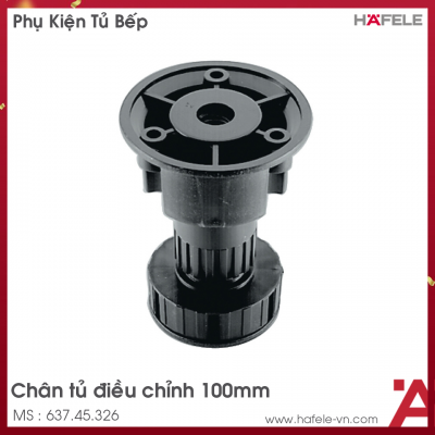 Chân Tủ Bằng Nhựa 100mm Hafele 637.45.326