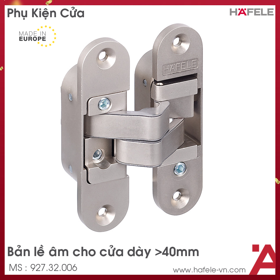 Bản Lề Âm Cửa Dày >40mm Hafele 927.32.006