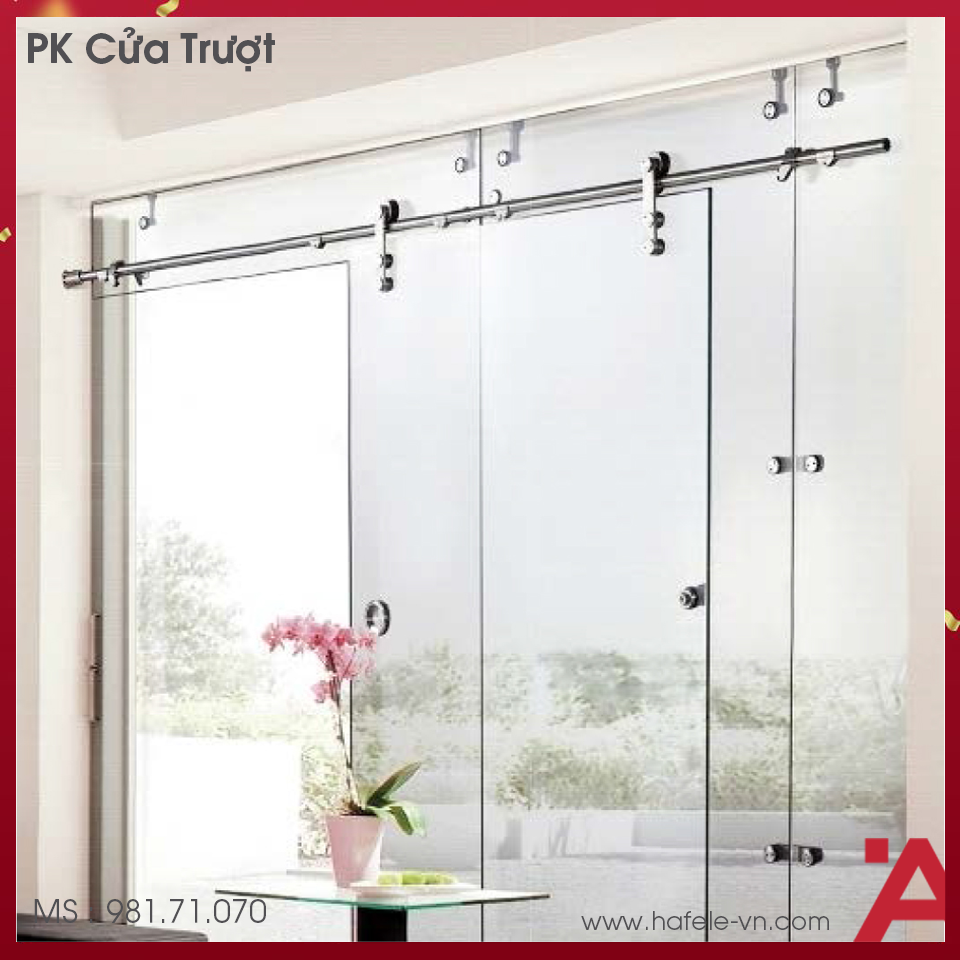 Phụ Kiện Cửa Trượt Kính Kiểu Nhà Kho Hafele 981.71.070