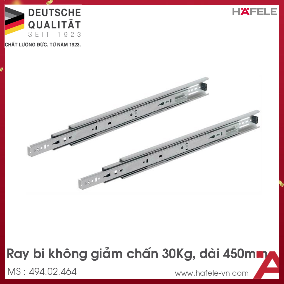 Ray Bi Không Giảm Chấn 450mm Hafele 494.02.464