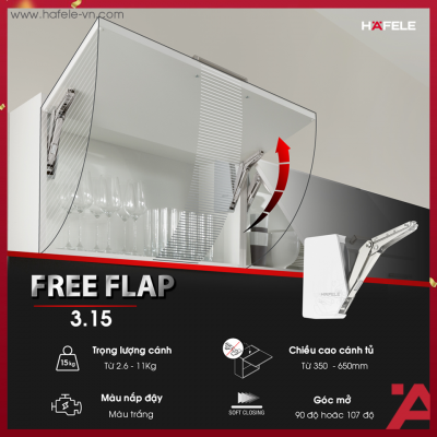 Bộ Tay Nâng Free Flap 3.15 Hafele 493.05.850