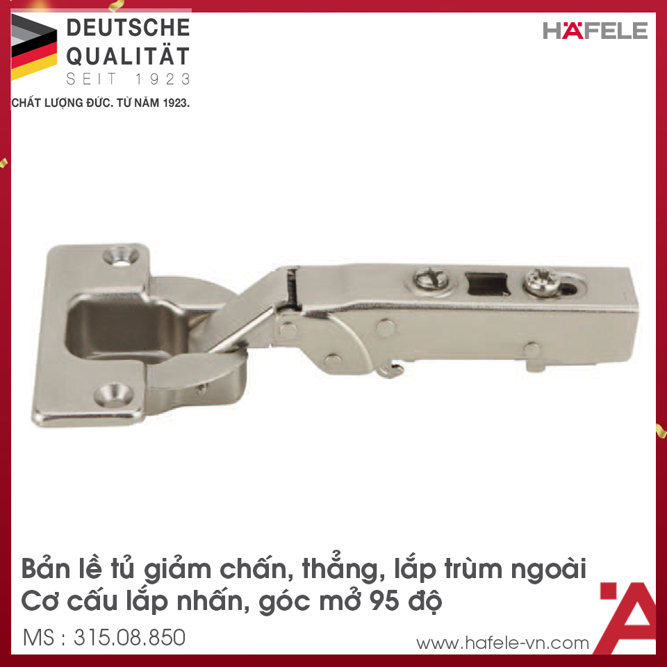 Bản Lề Trùm Ngoài Metalla SM 95º Hafele 315.08.850