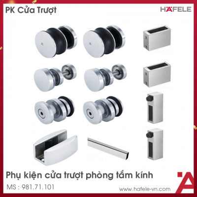 Phụ Kiện Cửa Trượt Phòng Tắm Kính Vuông Hafele 981.71.101