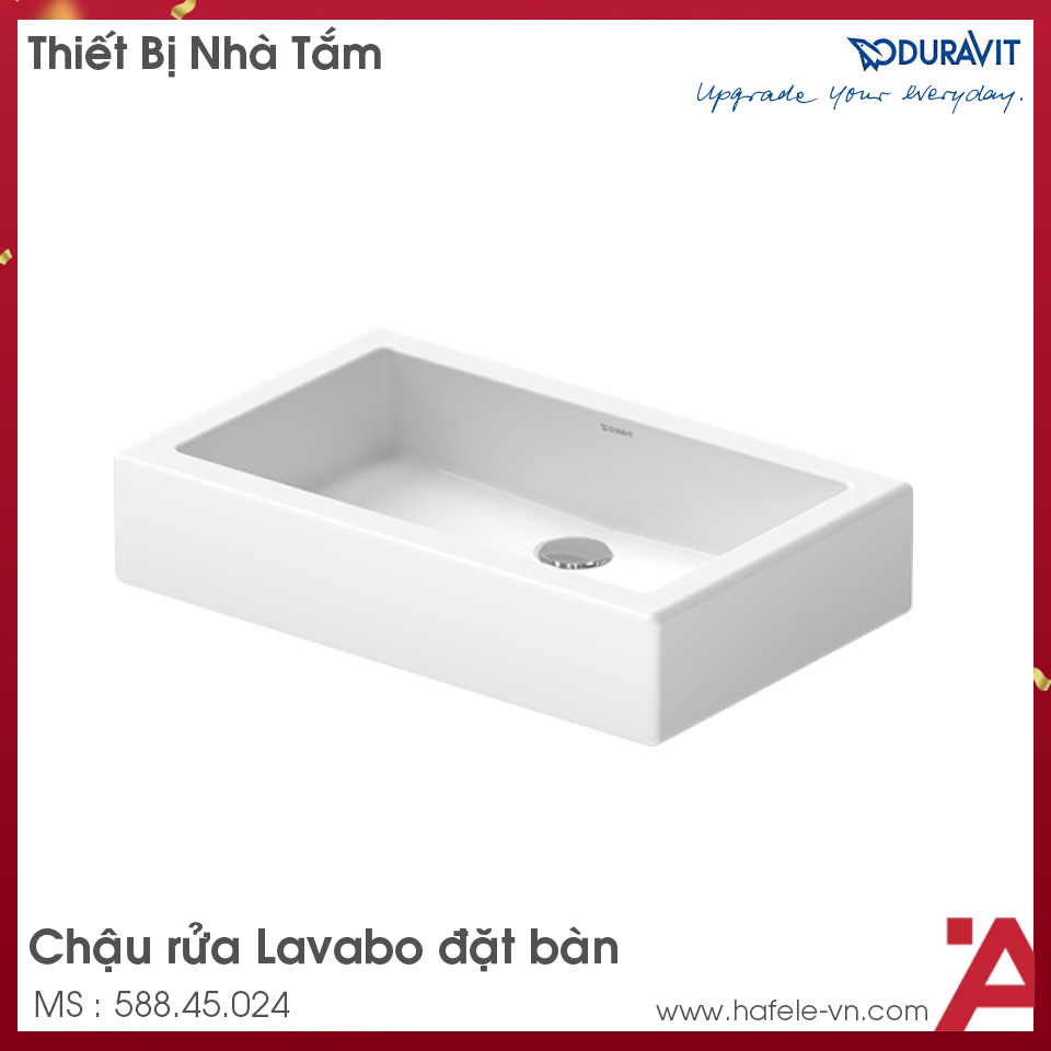 Chậu Rửa Lavabo Đặt Bàn Vero Duravit 588.45.022
