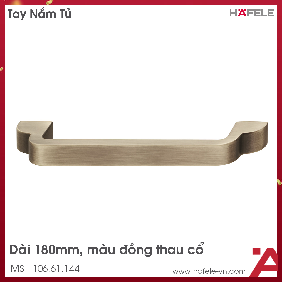 Tay Nắm Tủ D180mm Hafele 106.61.144