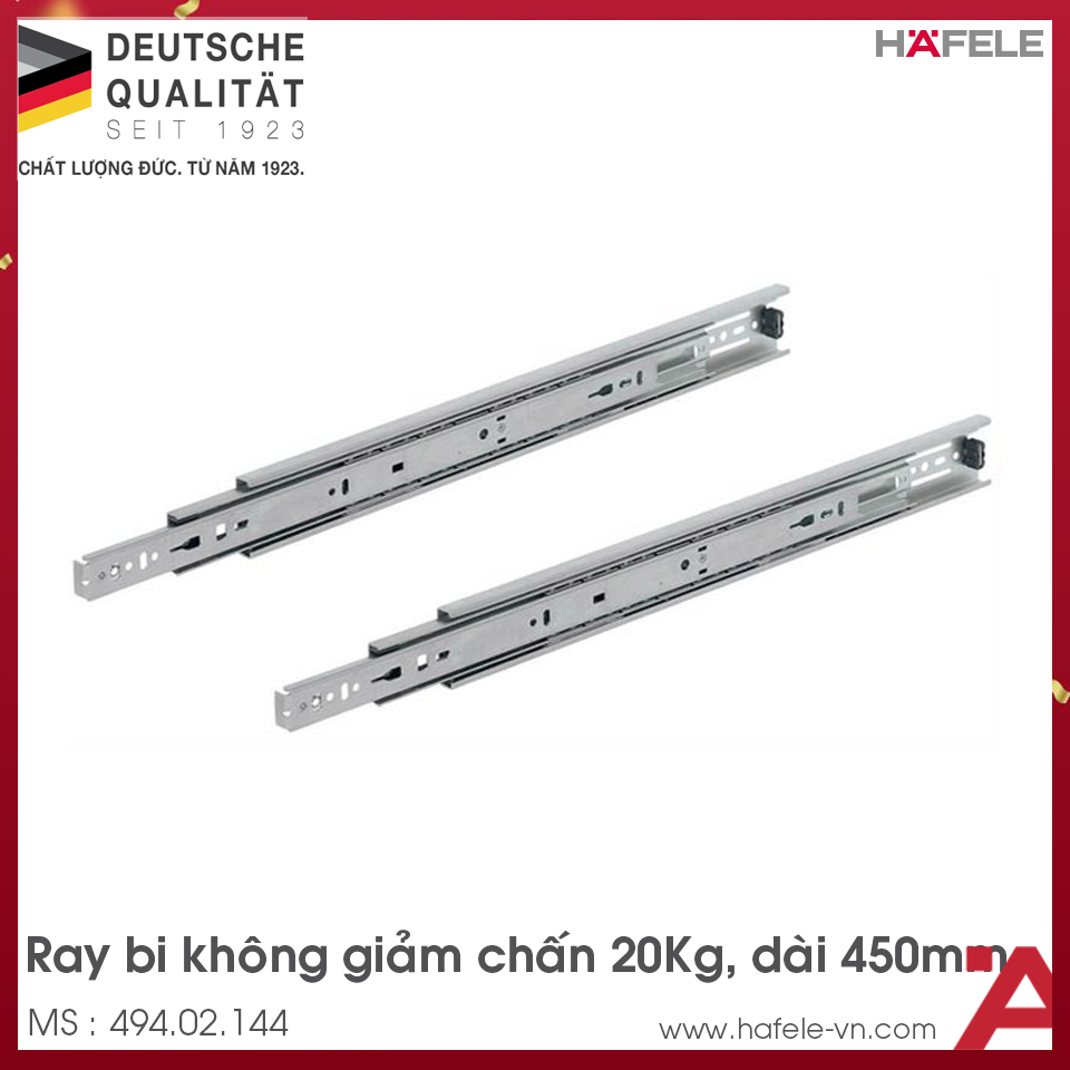 Ray Bi Không Giảm Chấn Dài 450mm Hafele 494.02.144