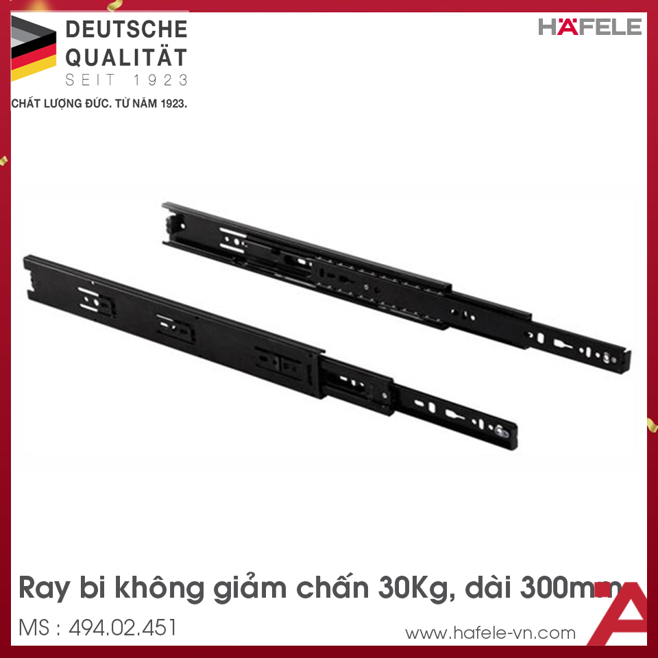 Ray Bi Không Giảm Chấn Dài 300mm Hafele 494.02.451