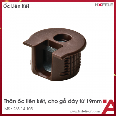 Thân Ốc Liên Kết Cho Gỗ Dày Từ 19mm Hafele 263.14.105