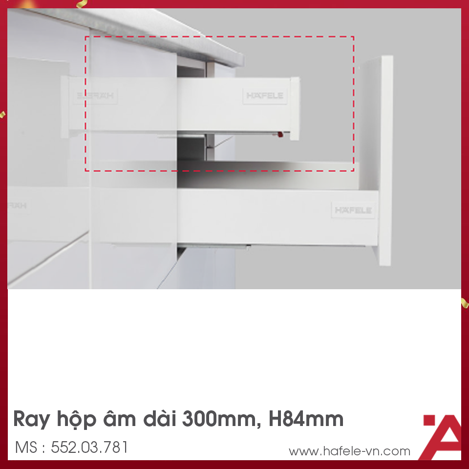 Ray Hộp Alto Giảm Chấn H84mm Hafele 552.03.781