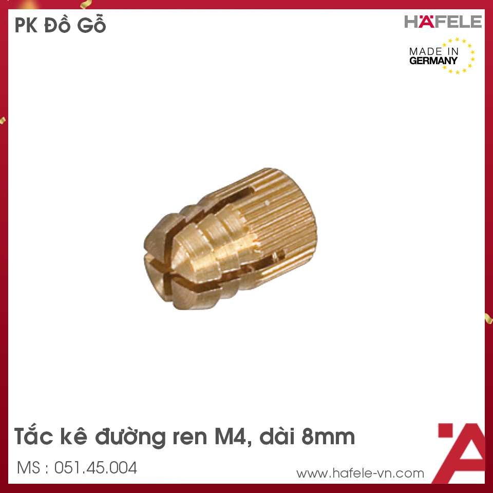Tắc Kê Đường Ren M4 Hafele 051.45.004