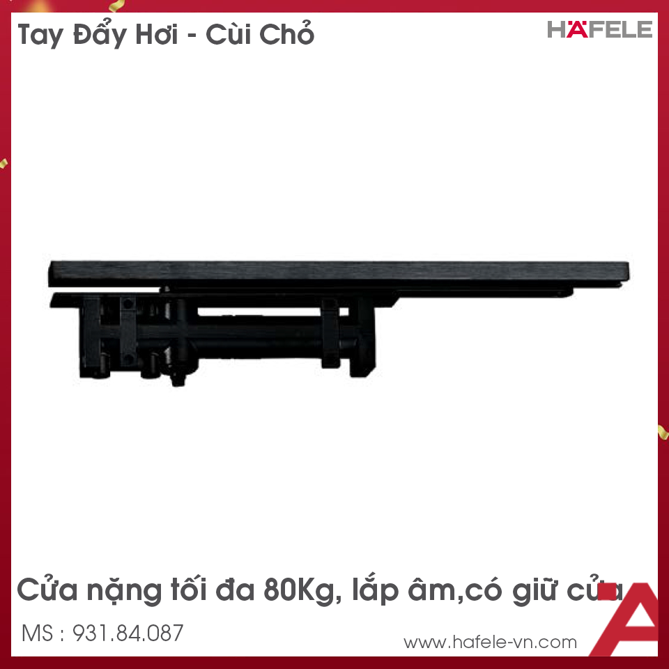 Tay Đẩy Hơi Cùi Chỏ Lắp Âm Hafele 931.84.087