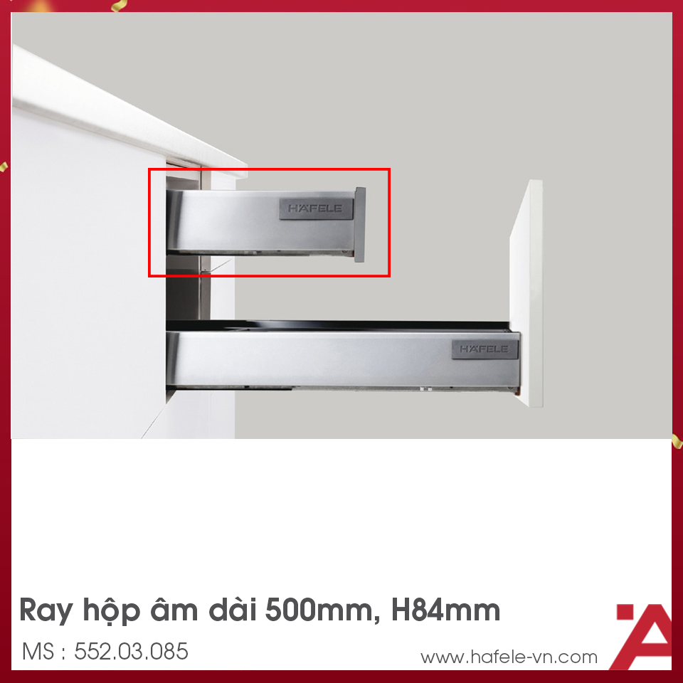 Ray Hộp Alto Giảm Chấn H84mm Hafele 552.03.085