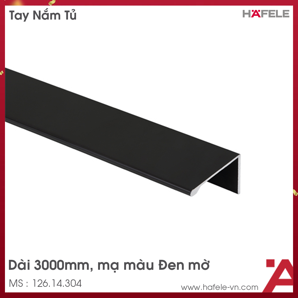 Tay Nắm Dạng Thanh Nhôm 3000mm Hafele 126.14.304