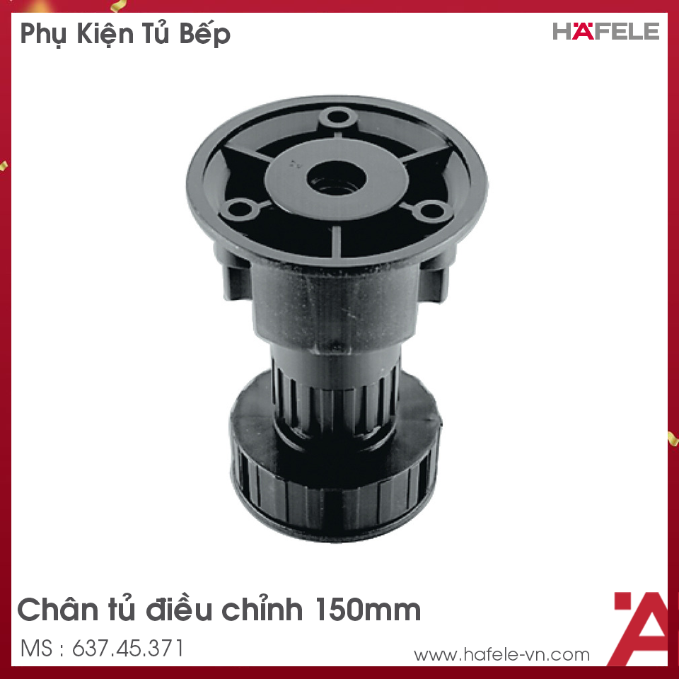 Chân Tủ Bằng Nhựa 150mm Hafele 637.45.371