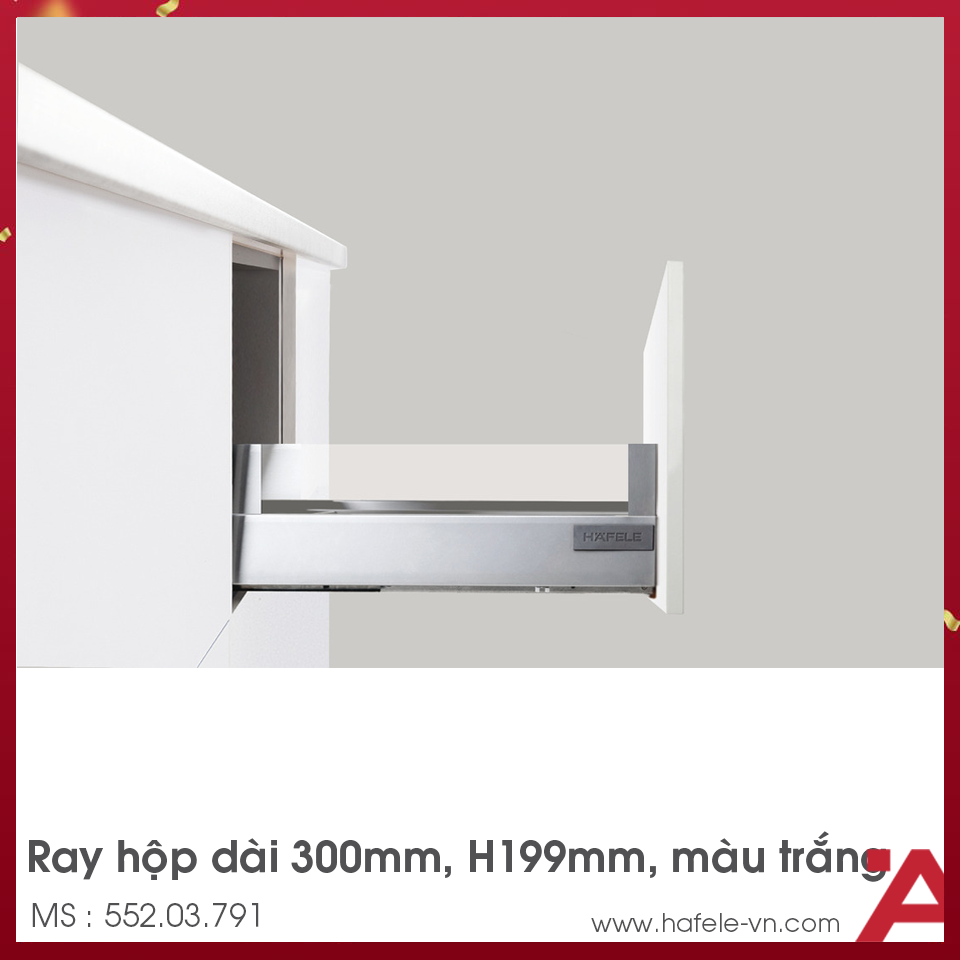 Ray Hộp Alto Giảm Chấn H199mm Hafele 552.03.791