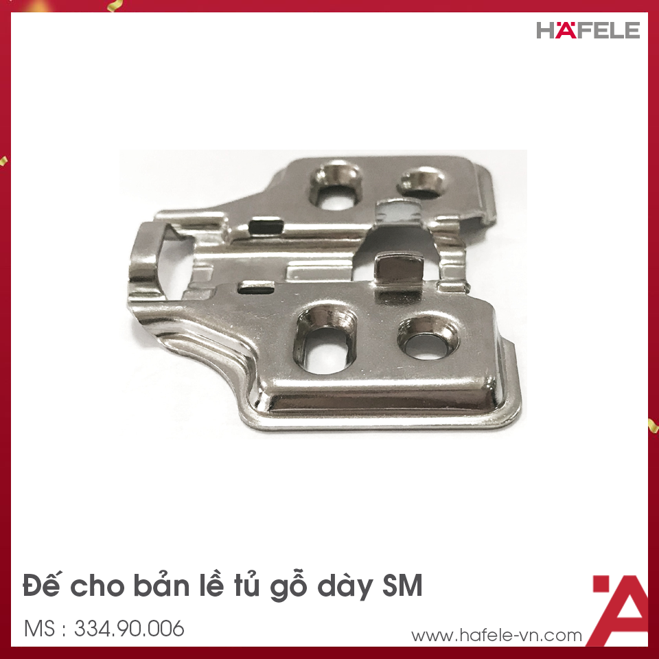 Đế Bản Lề Tủ Metalla SM 4 Lỗ Bắt Vít Hafele 334.90.006