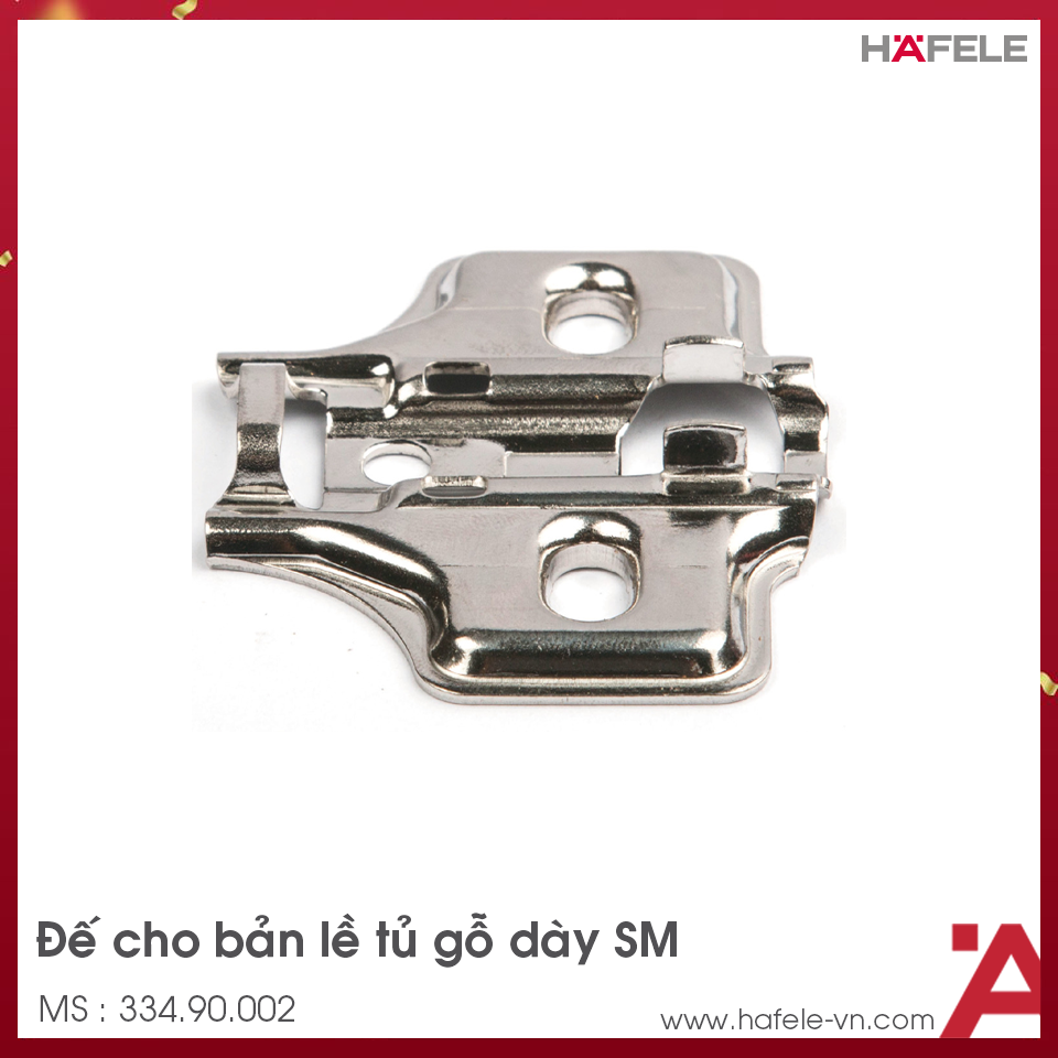 Đế Bản Lề Tủ 2 Lỗ Bắt Vít Hafele 334.90.002
